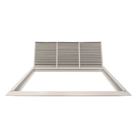 AirGuide RF-2FS 30x12 Return Air Filter Grille WHITE Screw Holes IN NECK of Unit NO Screw Holes in Face filter view