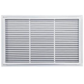 AirGuide RF-2FS 30x18 Return Air Filter Grille WHITE Screw Holes IN NECK of Unit NO Screw Holes in Face back view