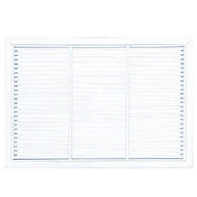 AirGuide RF-2FS 30x20 Return Air Filter Grille WHITE Screw Holes IN NECK of Unit NO Screw Holes in Face front view