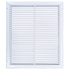 AirGuide RF-2FS 20x24 Return Air Filter Grille WHITE W/Screw Holes in Face Front view