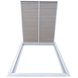 AirGuide RF-2FS 20x24 Return Air Filter Grille WHITE W/Screw Holes in Face filter view