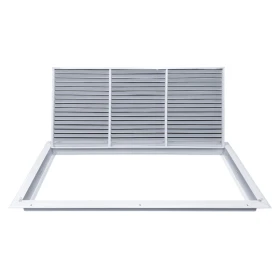 AirGuide RF-2FS 30x14 Return Air Filter Grille WHITE W/Screw Holes in Face filter view