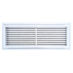 AirGuide RF-2FS 24x08 Return Air Filter Grille WHITE Screw Holes IN NECK of Unit NO Screw Holes in Face! Rear View