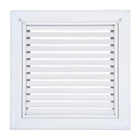 AirGuide RF-2FS 10x10 Return Air Filter Grille WHITE Screw Holes IN NECK of Unit NO Screw Holes in Face! Front View