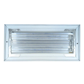 AirGuide Manufacturing CBHML-1ME 10x04 1-Way Curved Blade Ceiling Register WHITE Rear View