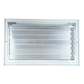 AirGuide Manufacturing CBHML-1ME 14x08 1-Way Curved Blade Ceiling Register WHITE Rear View