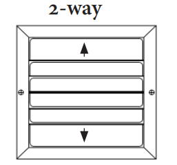 AirGuide Manufacturing, LLC AirGuide CBML-2ME 08x04 2-Way Curved Blade Ceiling Register WHITE