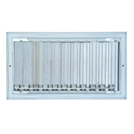 AirGuide Manufacturing CBML-2ME 12x06 2-Way Curved Blade Ceiling Register WHITE Rear View