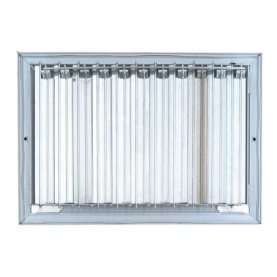 AirGuide Manufacturing CBML-2ME 12x08 2-Way Curved Blade Ceiling Register WHITE Rear View