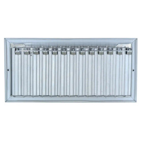 AirGuide Manufacturing CBML-2ME 2-Way 14x06 Curved Blade Ceiling Register WHITe Back View