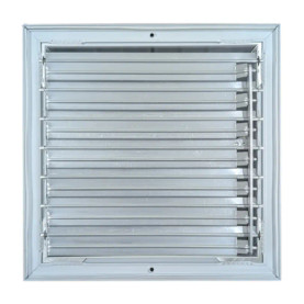 AirGuide Manufacturing CBML-4ME 08x08 4-Way Curved Blade Ceiling Register WHITE rear View