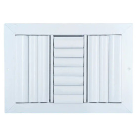 AirGuide Manufacturing CBML-3ME 12x08 3-Way Curved Blade Register WHITE Front