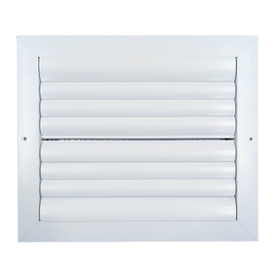 AirGuide Manufacturing CBML-2ME 12x10 2-Way Curved Blade Ceiling Register WHITE Front View