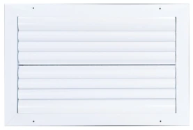 AirGuide Manufacturing, LLC AirGuide CBML-2ME 16x10 2-Way Curved Blade Ceiling Register WHITE Front View