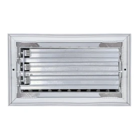 AirGuide Manufacturing, LLC AirGuide VML-ME 08x04 Single Deflection Sidewall Register WHITE back