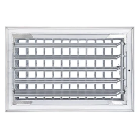 AirGuide VML-ME 10x06 Single Deflection Sidewall Register WHITE rear View