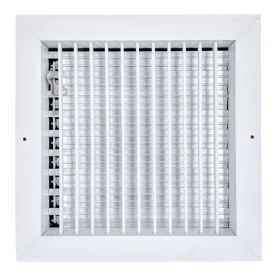 AirGuide VML-ME 10x10 Single Deflection Sidewall Register WHITE Front View