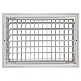 AirGuide VML-ME 12x08 Single Deflection Sidewall Register WHITE back view