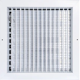 AirGuide VML-ME 12x12 Single Deflection Sidewall Register WHITE Front View