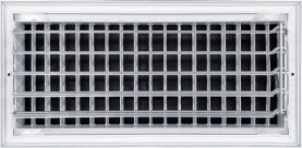 AirGuide VML-ME 14x06 Single Deflection Sidewall Register WHITE back view