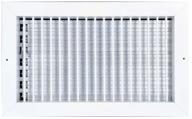 AirGuide VML-ME 14x08 Single Deflection Sidewall Register WHITE front view