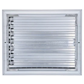 AirGuide VML-ME 10x08 Single Deflection Sidewall Register WHITE back view