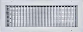 AirGuide VML-ME 20x06 Single Deflection Sidewall Register WHITE Front View