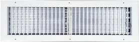 AirGuide VML-ME 24x06 Single Deflection Sidewall Register WHITE Front View