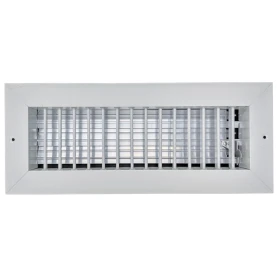 AirGuide VML-ME 12x04 Single Deflection Sidewall Register WHITE Front View