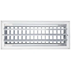 AirGuide VML-ME 12x04 Single Deflection Sidewall Register WHITE back View