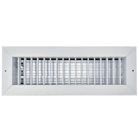 AirGuide VML-ME 14x04 Single Deflection Sidewall Register WHITE Front View