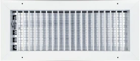 AirGuide VML-ME 16x06 Single Deflection Sidewall Register WHITE Front View