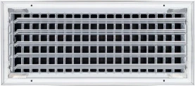AirGuide VML-ME 16x06 Single Deflection Sidewall Register WHITE back view