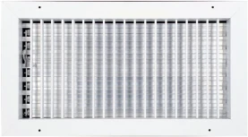AirGuide VML-ME 16x08 Single Deflection Sidewall Register WHITE Front View