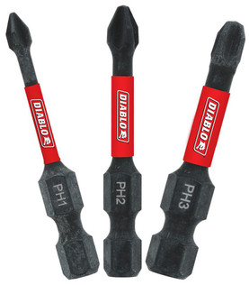 Diablo Tools Diablo DPHV2-S3 2 in. Phillips Drive Bit Assorted Pack (3-Piece)