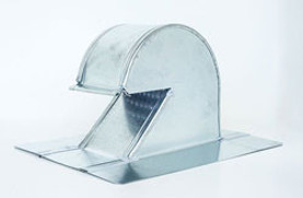 Shingle/Flat Roof Vent 4 Inch Galvanized with Damper AND Screen GRV-4DS