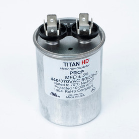 Titan HD RUN Capacitor 12.5 MFD 440V Round (PRCF12.5A) Titan HD RUN Capacitor 12.5 MFD 440V Round (PRCF12.5A)
