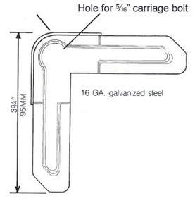 Ductmate Industries Ductmate DC25 Corner Piece with Nut & Bolts DBJRGA