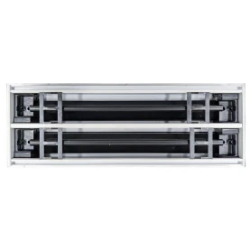 AirGuide 12" ASD Type 1, 2 Slot, 1" Slot W/APC & END Flange WHITE Back View