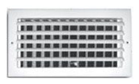 Truaire 8" x 6", 1" Fin Spacing, Pristine White Powder Coated Aluminum, 1-Way, Surface Mount, Adjustable Curved Blade, Horizontal, Ceiling, Sidewall, Supply Register with Multi-Shutter Damper Truaire 8" x 6", 1" Fin Spacing, Pristine White Powder Coated Aluminum, 1-Way, Surface Mount, Adjustable Curved Blade, Horizontal, Ceiling, Sidewall, Supply Register with Multi-Shutter Damper