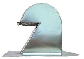 The Metal Shop Barrel Tile Roof Vent GRV-4XTD 04" Galvanized With Damper & Screen Extra Tall