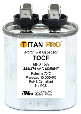 Titan PRO TOCF3 3 Mfd 440/370V Oval Capacitor