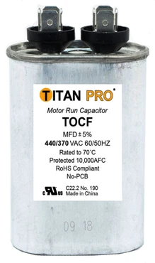 Titan PRO TOCF15 15Mfd 440/370V Oval