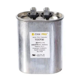 Titan PRO TOCF30 30 Mfd 440/370V Oval Capacitor front