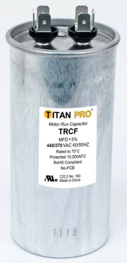 Titan PRO TRCF60 60 Mfd 440/370V Round Capacitor front
