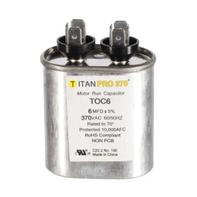 Titan PRO TOC6 6 Mfd 370V Oval front