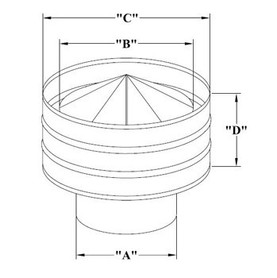 #332 04" Vent Top with Wind Band #332 04" Vent Top with Wind Band