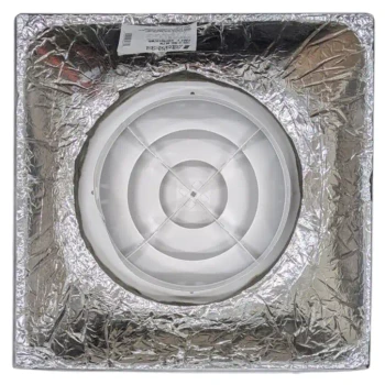 AirMate 1300-INSL-R6 24x24 12" Collar T-Bar 3 Cone Face Diffuser WHITE R6 03970012CWR, back View