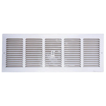 Truaire 24x08 170 Stamped Face Return Air Grille White Front