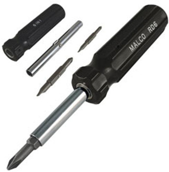 Malco Products 6-IN-1 Screwdriver 6/bx RD6